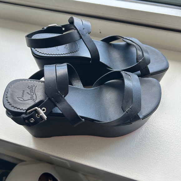 Christian Louboutin platform leather sandals - Picture 1 of 2